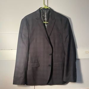 Men’s small gray checkered blazer